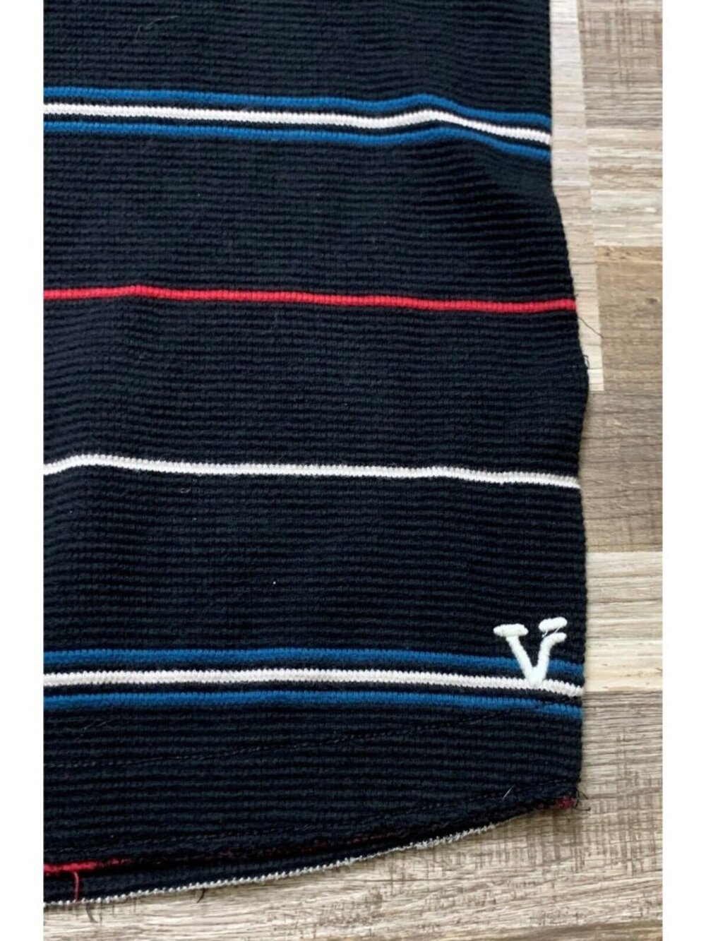 VURT Knit Sweater Mens Size XL Black Striped Long Sleeve Pullover Crew Neck - Picture 4 of 12